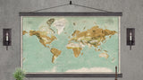 Modern Large World Map. The Largest World Maps Available. | Expedition Greens - Big World Maps